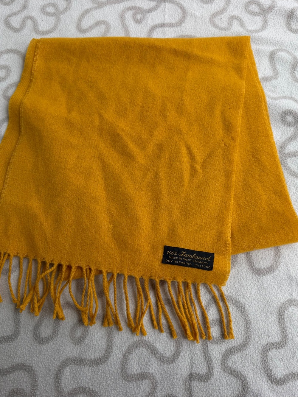Berkshire Vintage 100% Lambswool Mustard Scarf - Luxury Soft Wrap